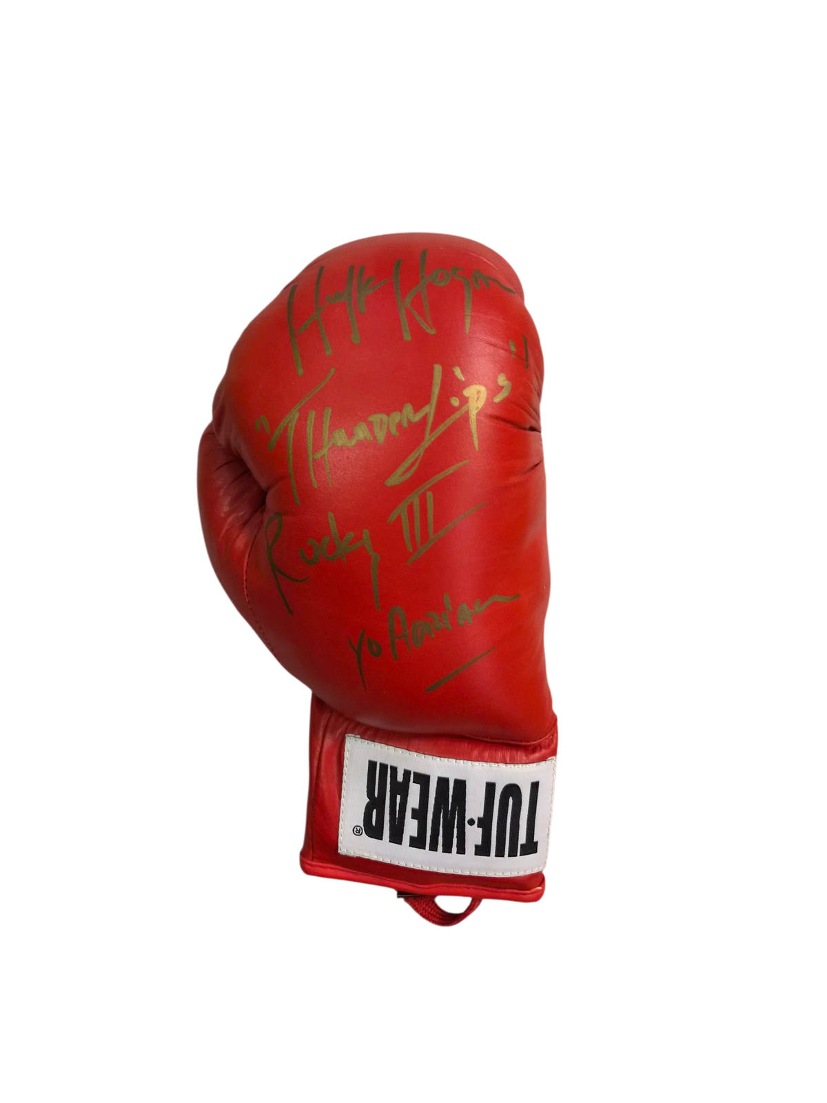 Signed Tuf-Wear Boxing Glove - Gold Signature