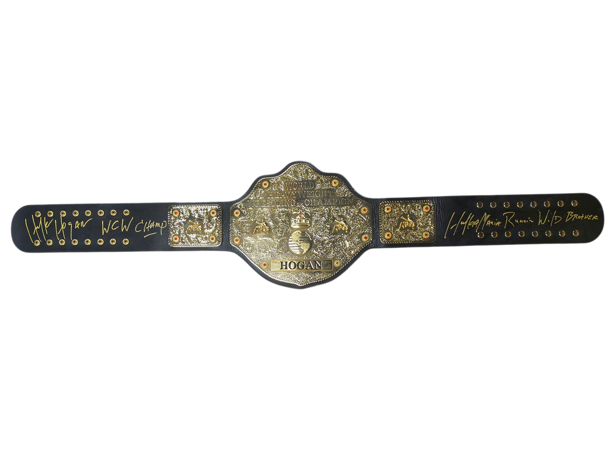 Signed Big Gold Replica Title Belt