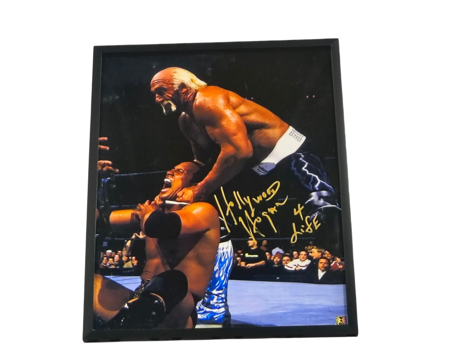 Hulk Hogan And The Rock Choke Signed 18x24 Poster