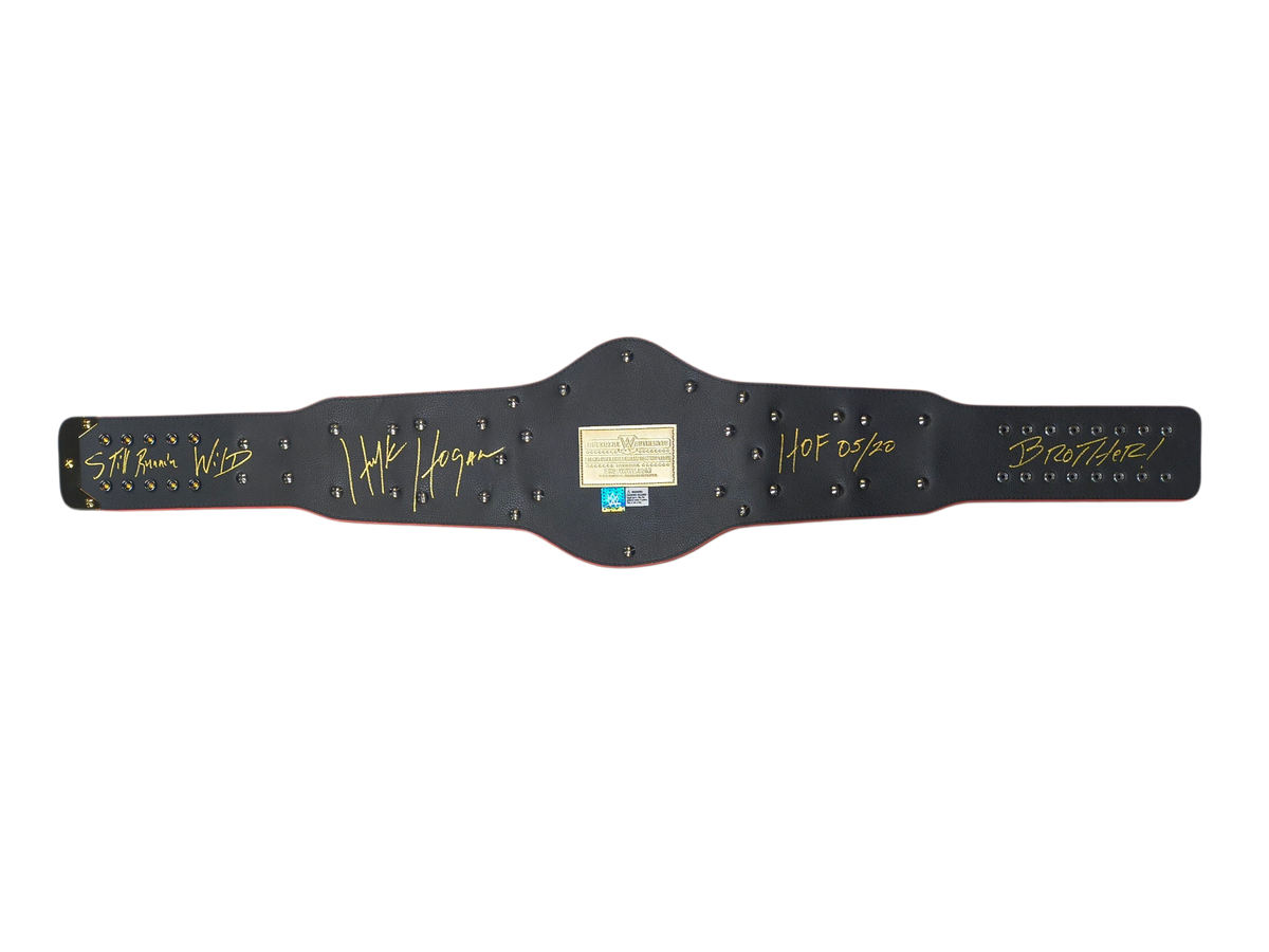 Signed Custom Red and Yellow Winged Eagle Replica Title Belt