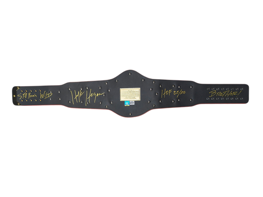 Signed Custom Red and Yellow Winged Eagle Replica Title Belt