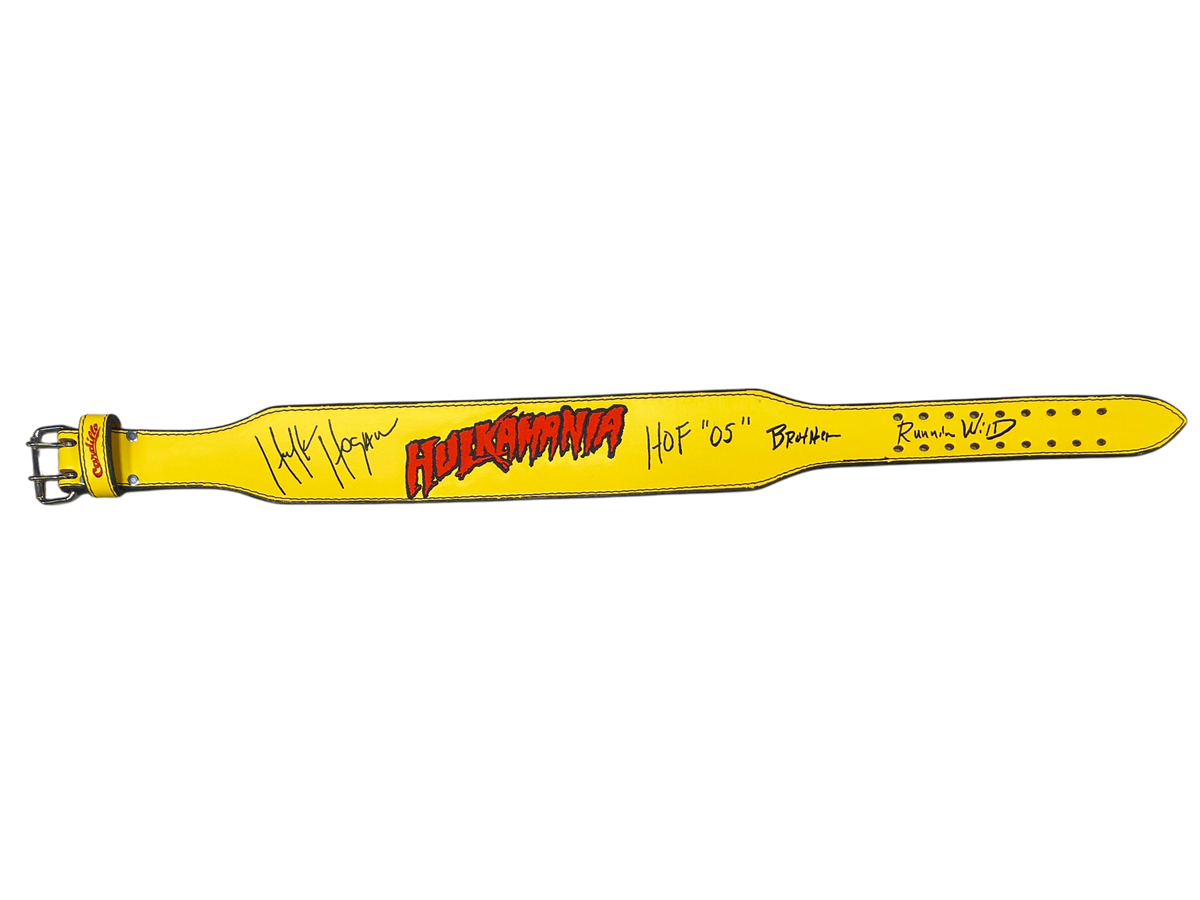 Yellow Hulkamania Cardillo Weight Belt Signed