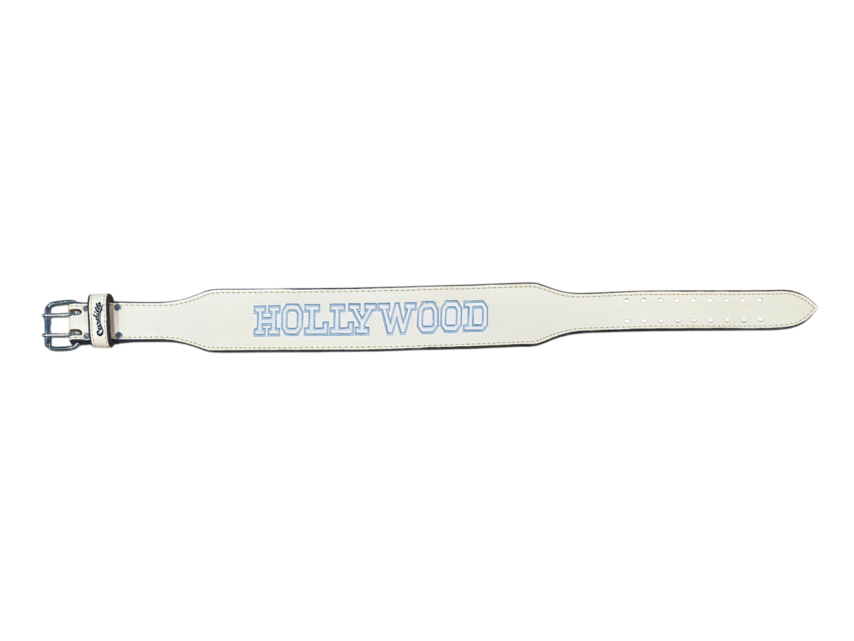 White Hollywood Blue Cardillo Weight Belt