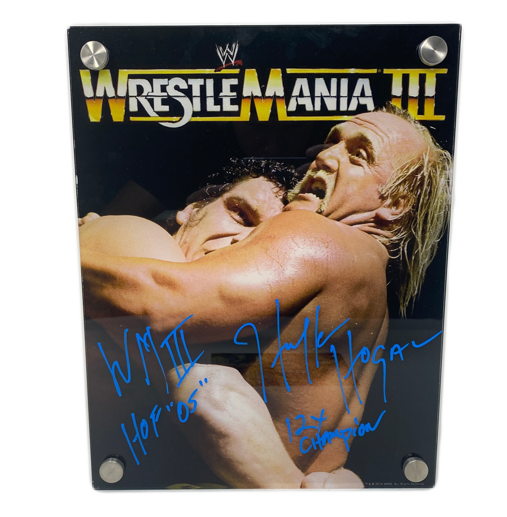 Official Wrestlemania 3 WWE Autographed Plaque