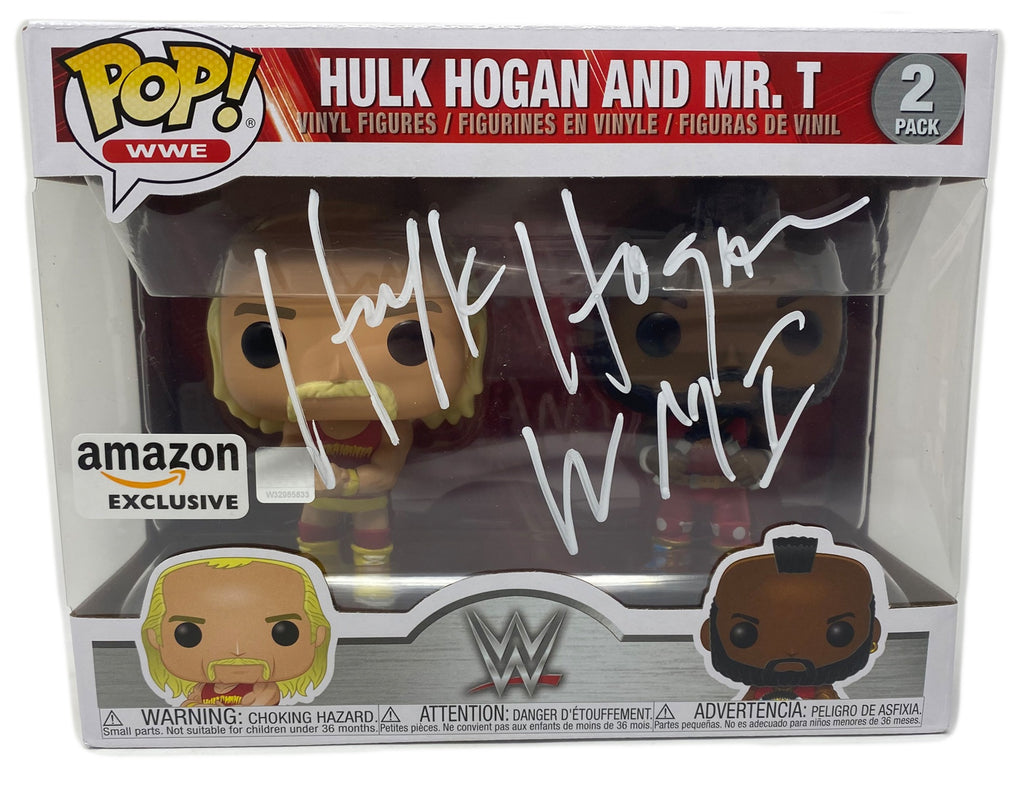 Hulk Hogan & Mr. T, Hulkamania 2 Pack,White  Amazon Exclusive (51720) Signed Funko Pop