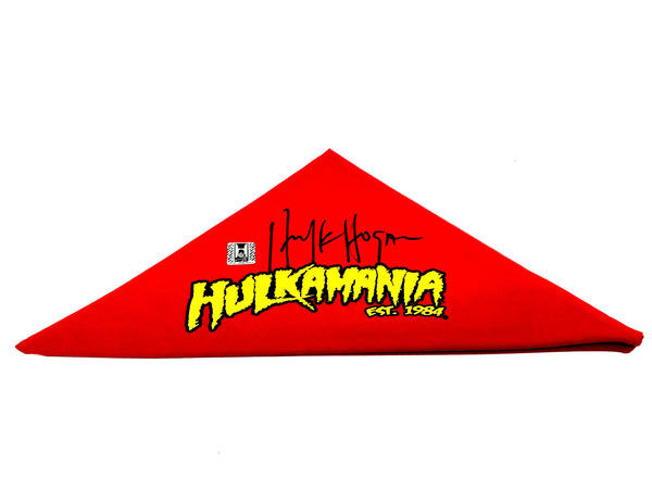 Signed Red Hulkamania Bandana