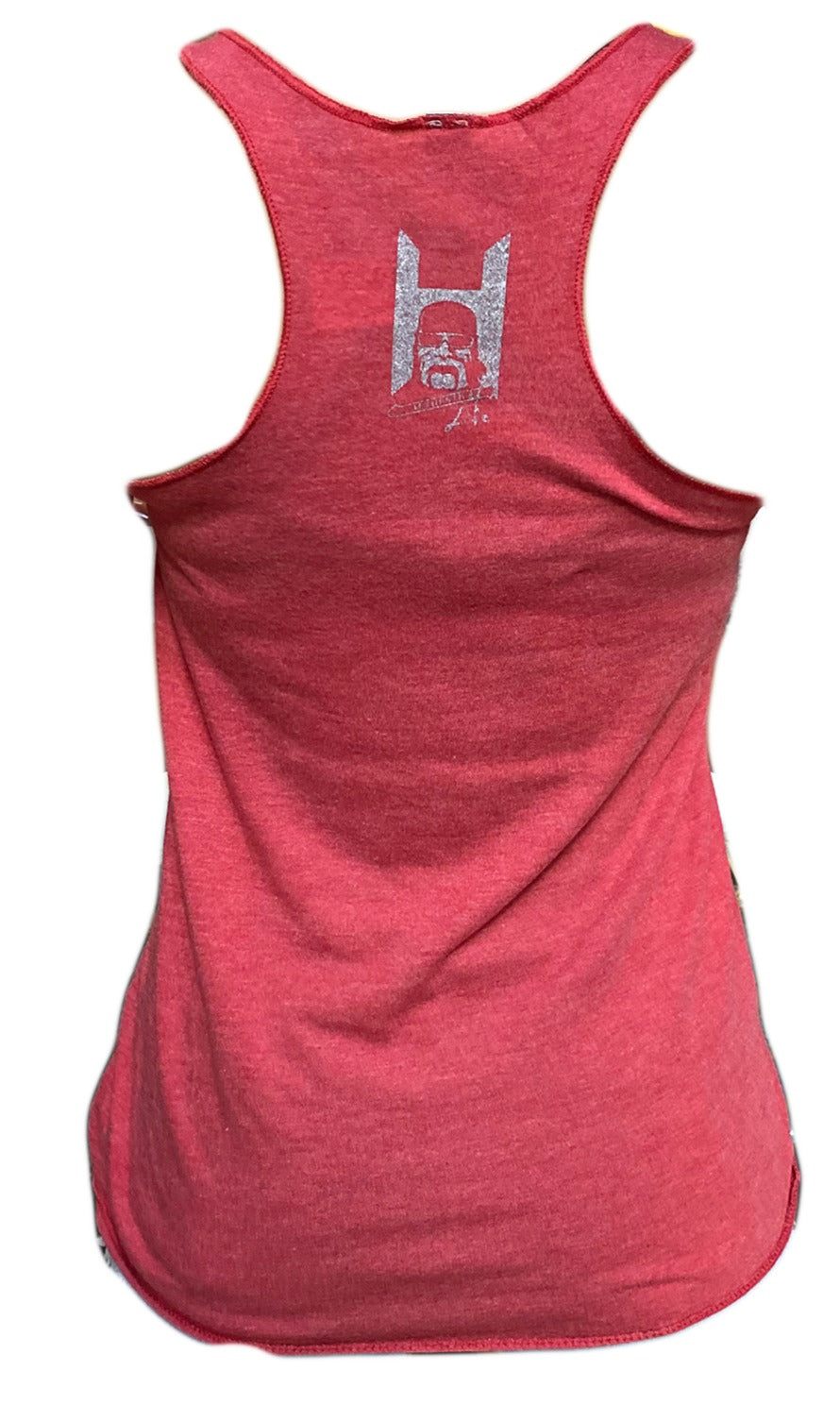 Womens Red Hulkamania Outline Tank Top