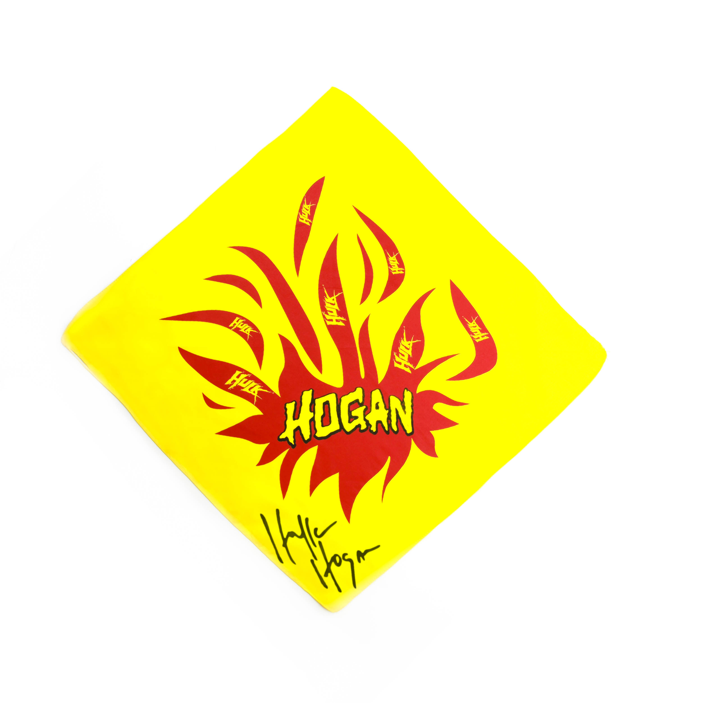 Autographed Hulk Hogan Flame Bandana