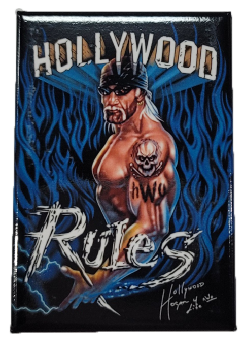 Flat Magnet Blue Flame Hollywood Rules