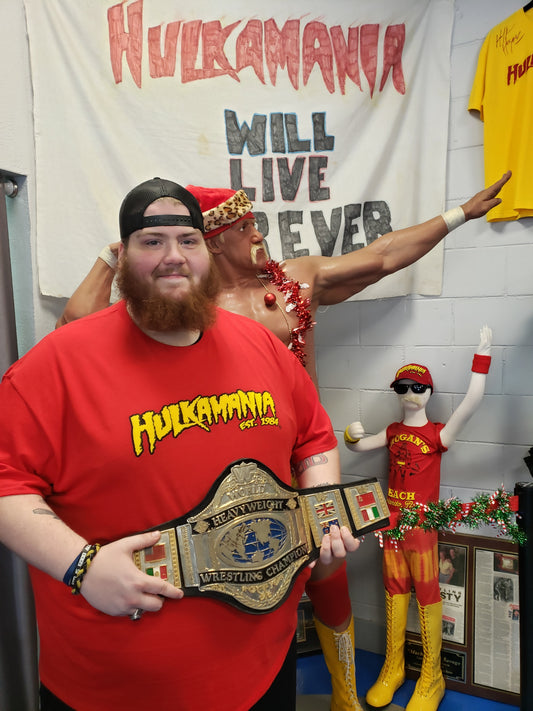 Red Hulkamania Adult T-Shirt