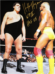 Hulk Hogan Signed Hogan vs Andre Poster