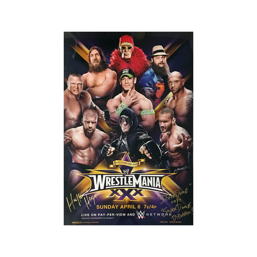 Hulk Hogan Signed Wrestlemania 30 Original Poster