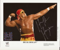 Hulk Hogan Signed WWE Bow & Arrow Photo