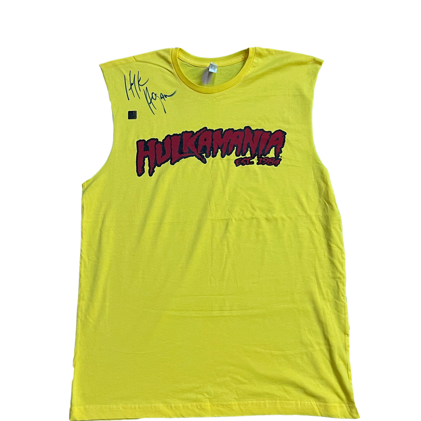 Autographed Sleeveless Yellow Hulkamania Cut Off Tank