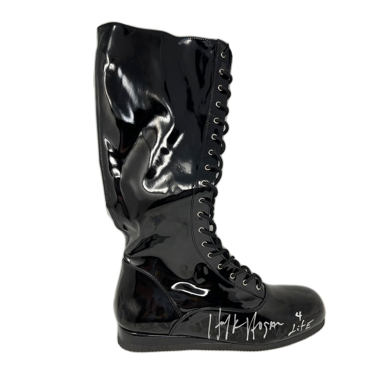 Autographed Black Wrestling Costume Boot