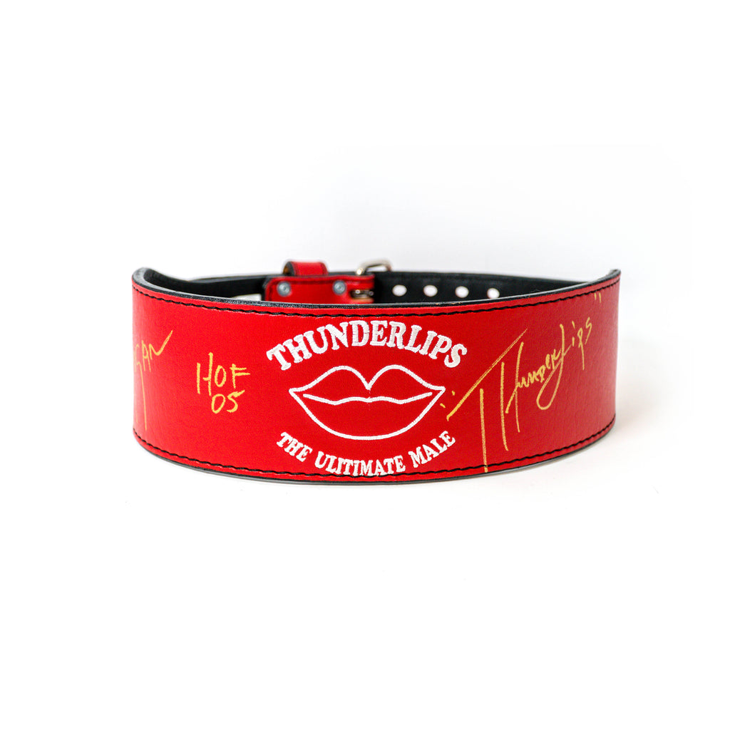 Thunderlips Autographed Weight Belt front