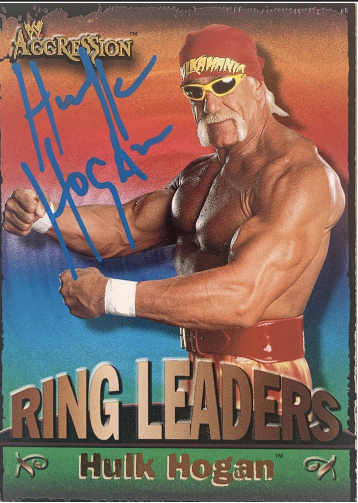 WWE RING LEADERS “Hulk hogan” Trading card signed 9 of 15