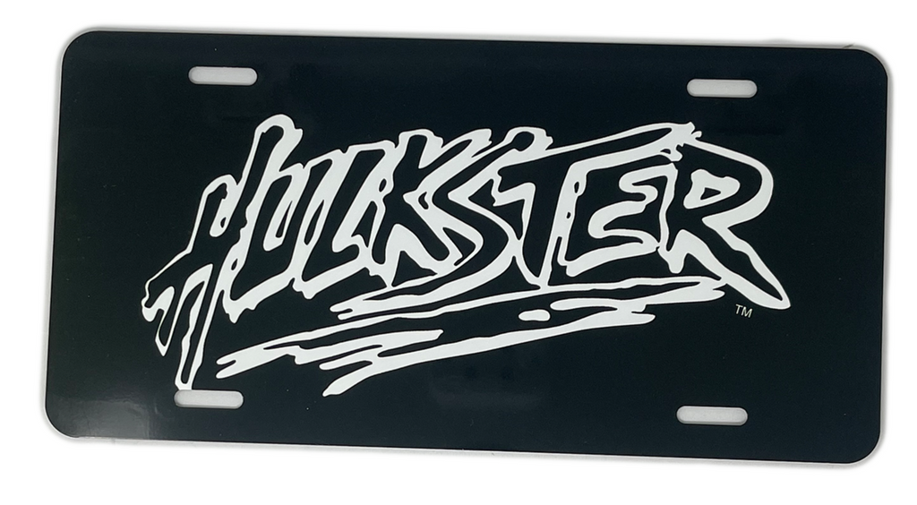 Hulkster Black n White License Plate