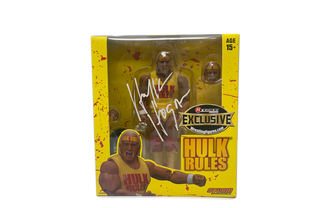 Storm Collectables Hulk Hogan Hulk Rules Ringside Exclusive Figure Signed