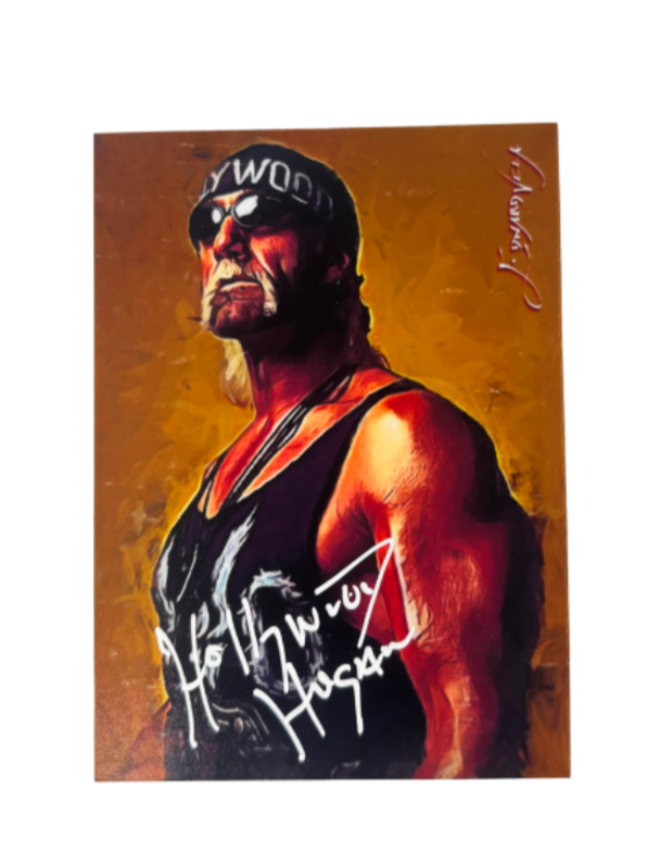 Hollywood hogan Edward bill autographed trading card