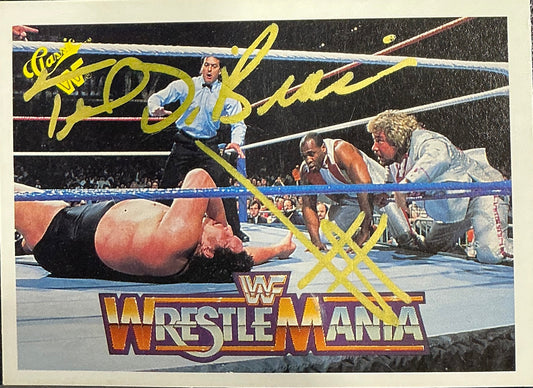 Signed Ted DiBiase Classic WWF WrestleMania #52 Trading Card