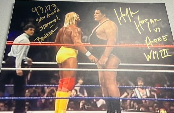 Hogan Vs Andre Foam Poster (signed)