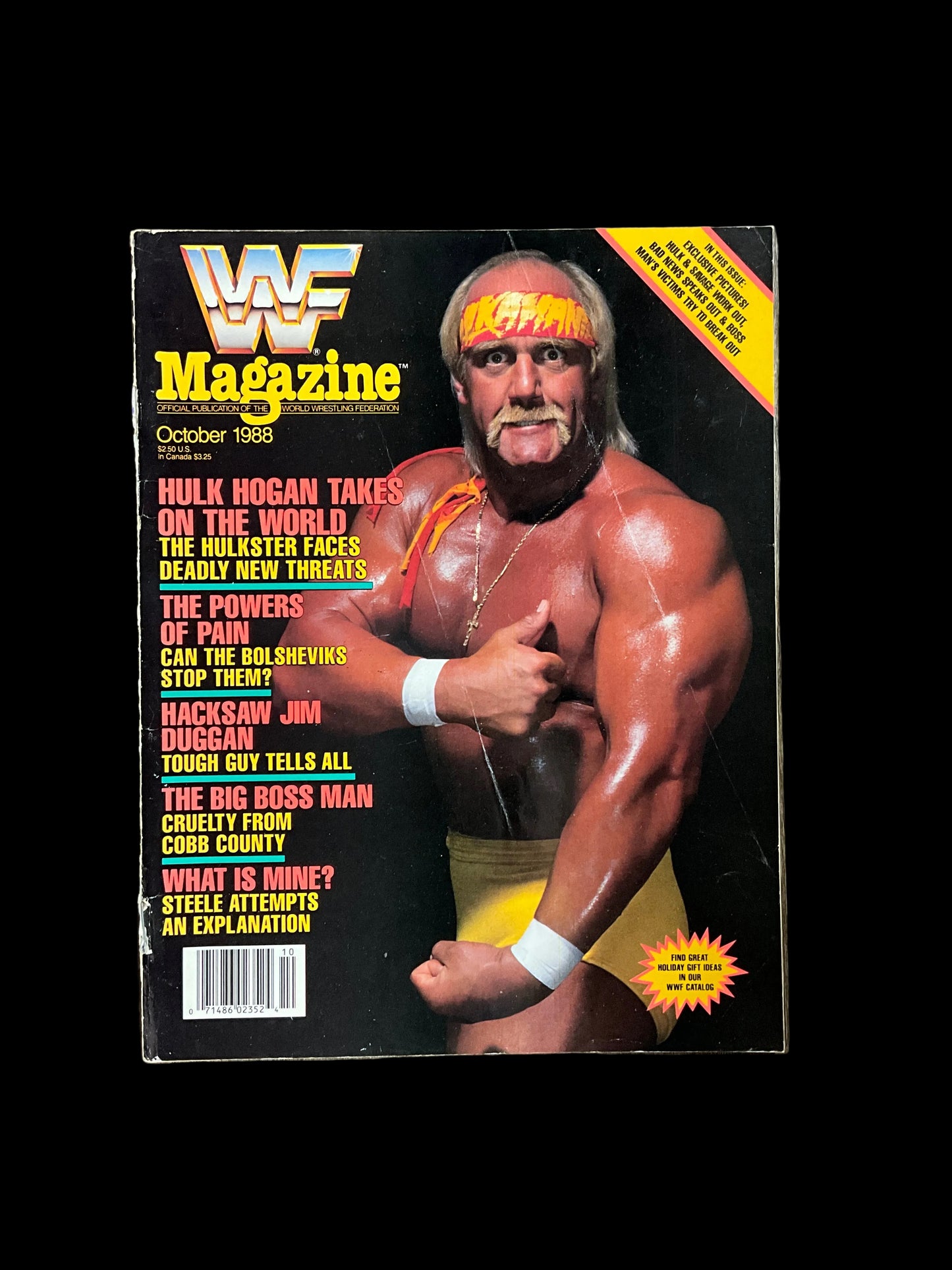 WWF Hulk Hogan Bicep 1988 Unsigned Magazine