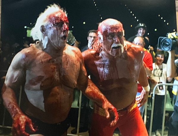 Hulk Hogan And Ric Flair Bloody 16x20 Unsigned Poster