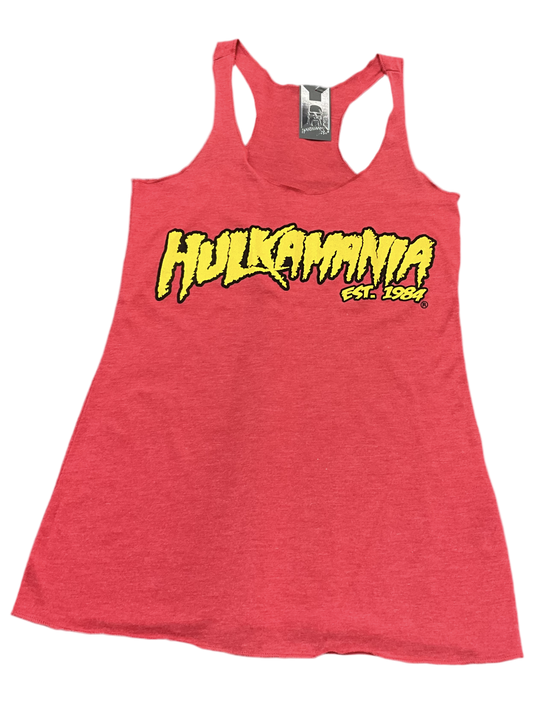 Womens Vintage Red Hulkamania Tank Top
