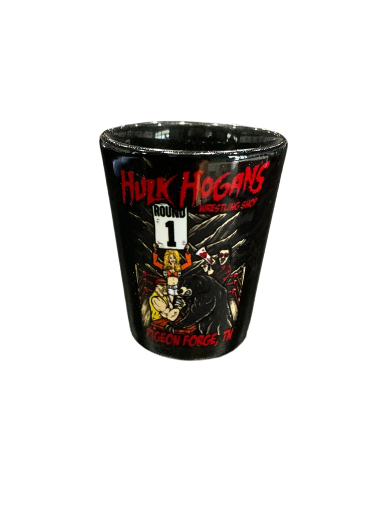 Bear Arm Wrestling Shop Shot Glass