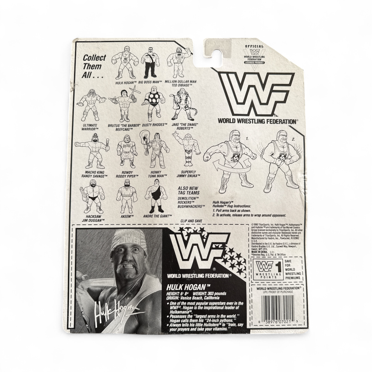 Official WWF Hulkster Huge Autographed HASBORO Action figure