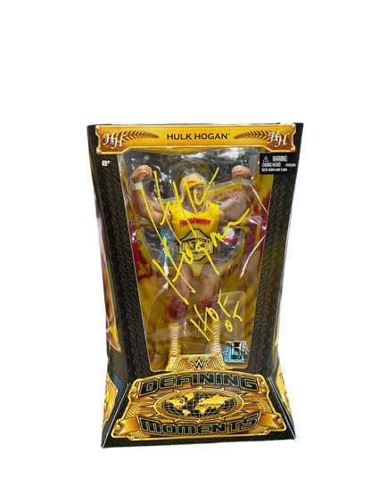 Hulk Hogan Signed Defining Moments WWE Action Figure