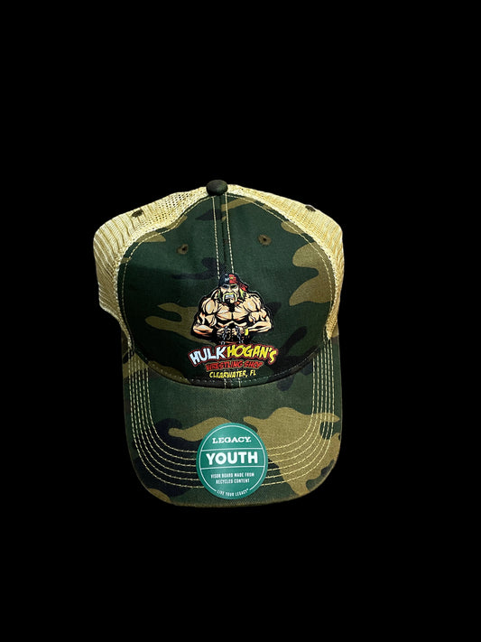 Youth Vintage Camo Denim/ Brown Splitface Hat