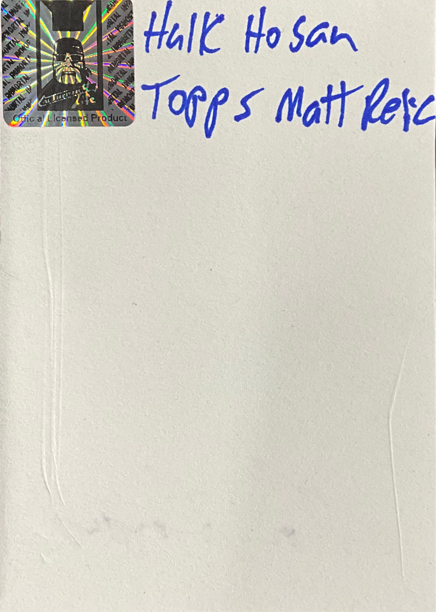 Topps Hulk Hogan Matt Relic Double Signed Trading Card