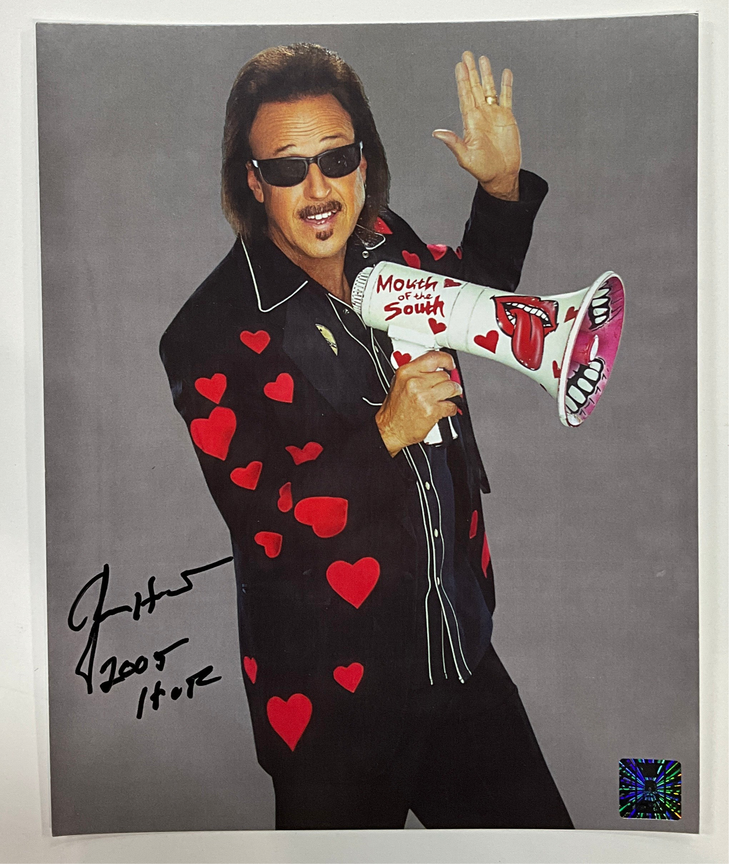 Jimmy Hart Megaphone Autographed 8x10 Photo