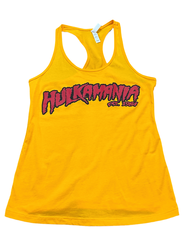 Womens Yellow Hulkamania Tank Top