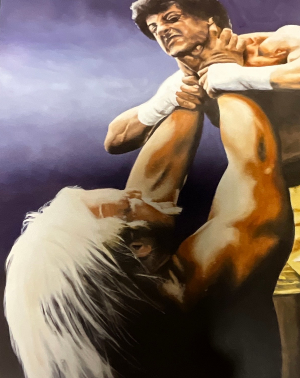 Hulk Hogan Rocky Choke Artwork 16x20 Unsigned Poster