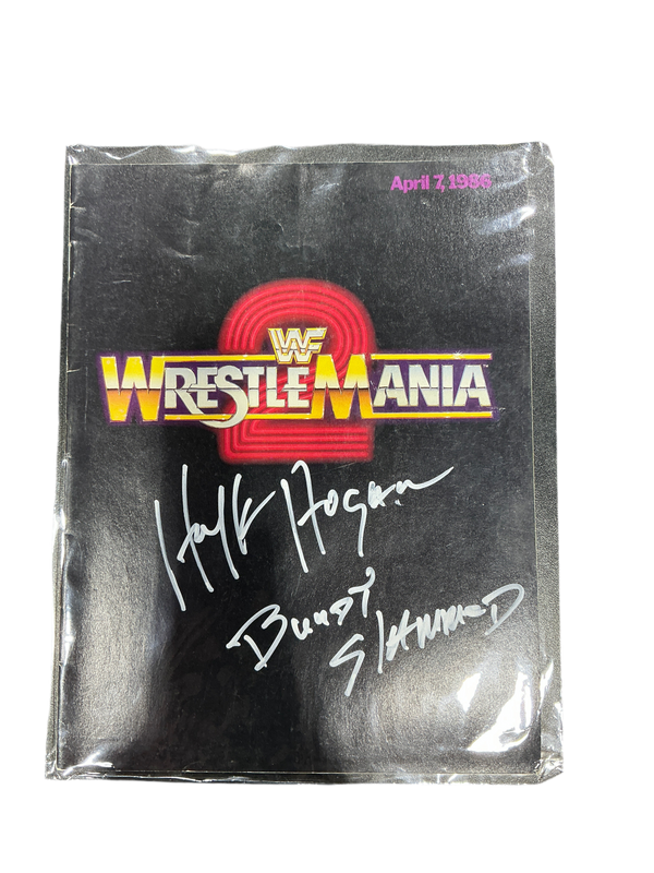 Wrestlemania April 7, 1986 Magazine Signed