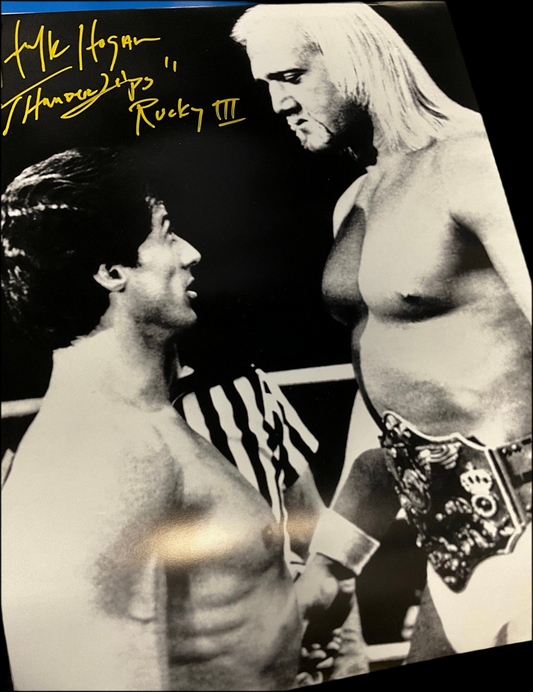 Thunderlips Hulk Hogan Rocky lll Signed 18x24 Poster