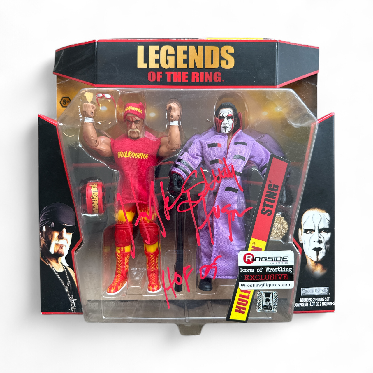 Signed by both Hulk Hogan and Sting Legends of the Ring Figure