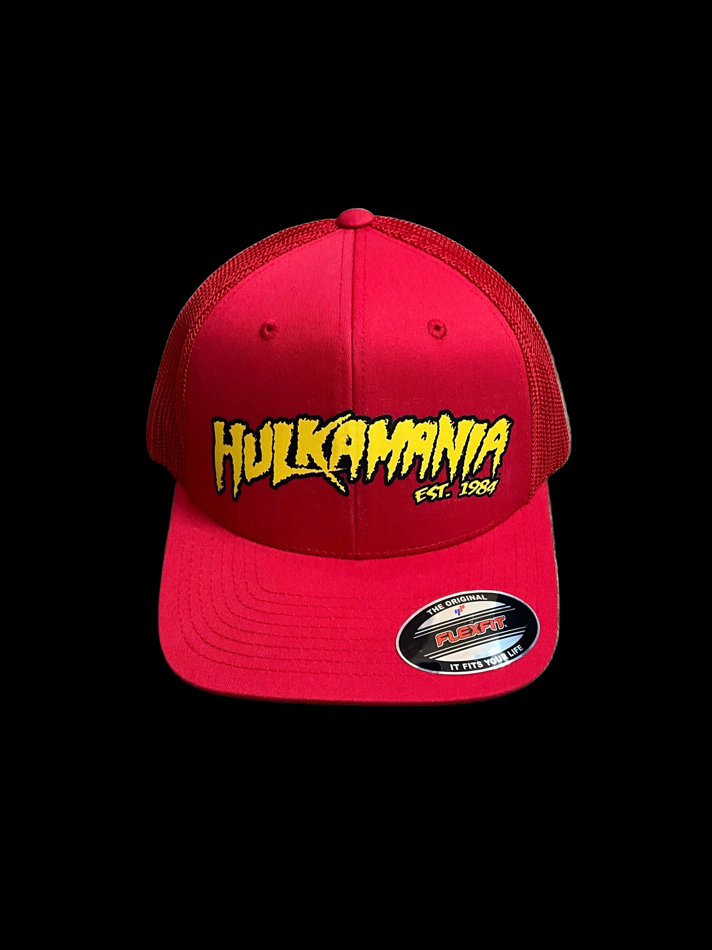 Red Original Hulkamania Flex Fit Hat