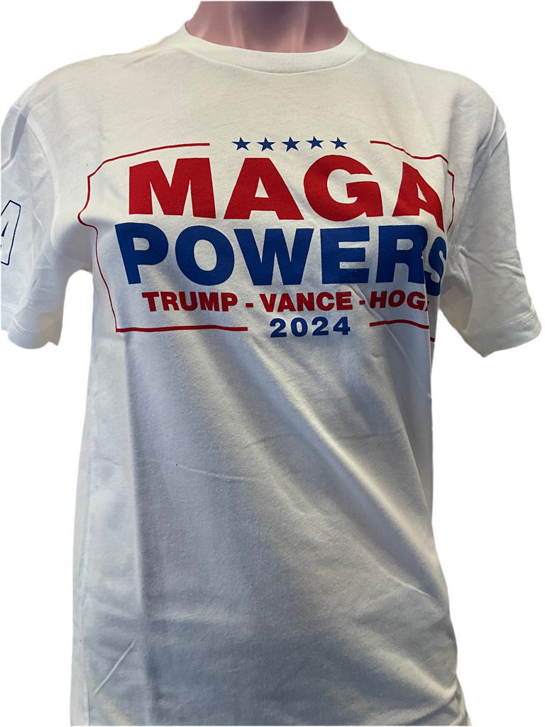 White MAGA  Powers Tee