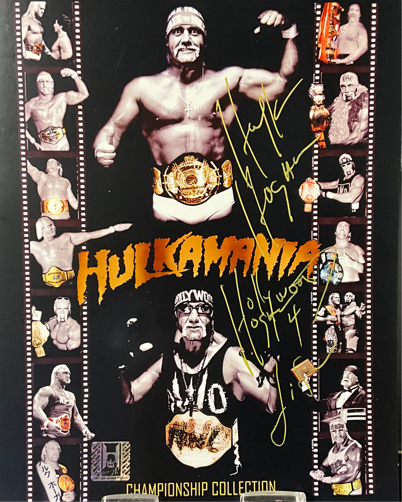 Hulk Hogan Hollywood Hogan Dual Autographed Gold Collection 8x10