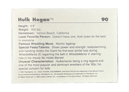 Classic WWF Hulkamania #90 Trading Card