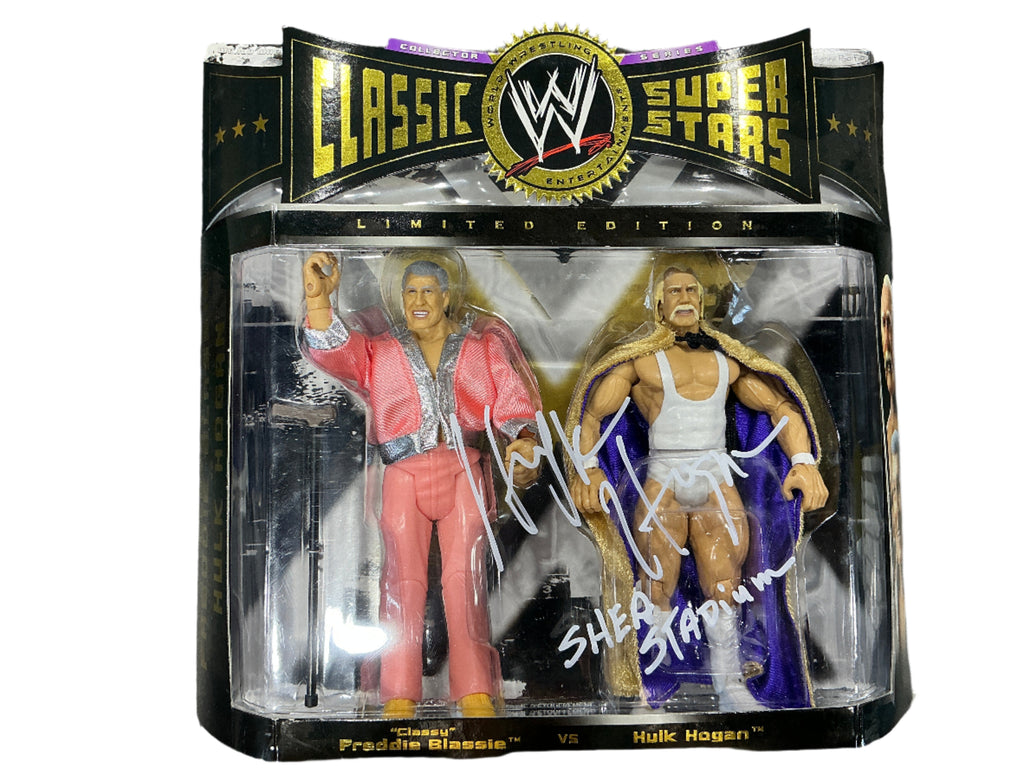 Classic Super Stars Signed Hulk Hogan Freddie Blassie Figure