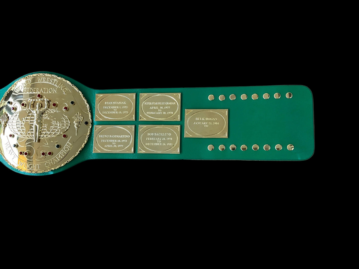 24k Multi Layer WWF Big Green Replica Title Belt Unsigned
