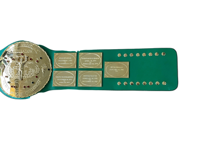 24k Gold WWF Big Green Replica Title Belt Unsigned