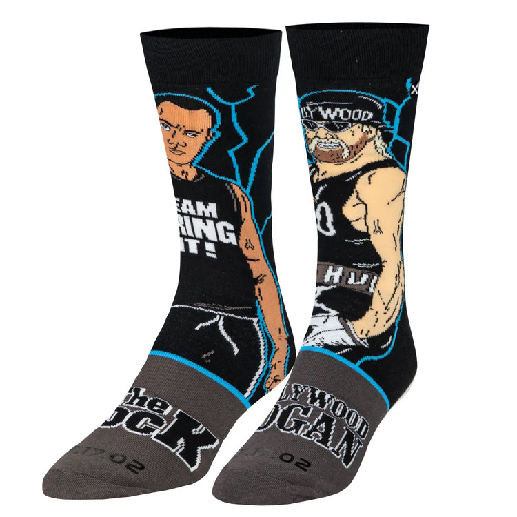 The Rock vs Hollywood Hogan Socks