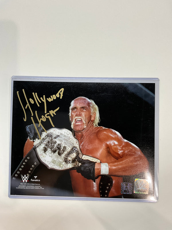 WWE Fanatics nWo Belt Hollywood Hogan Autographed 8x10