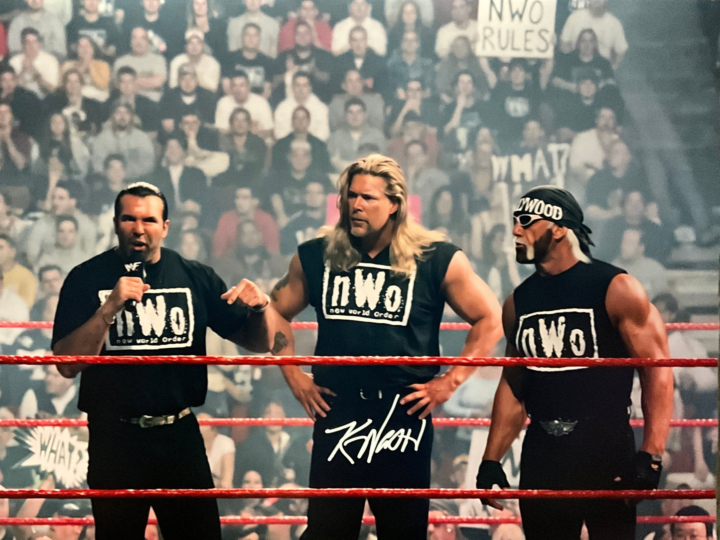 Kevin Nash Signed Scott Hall promo 16x20